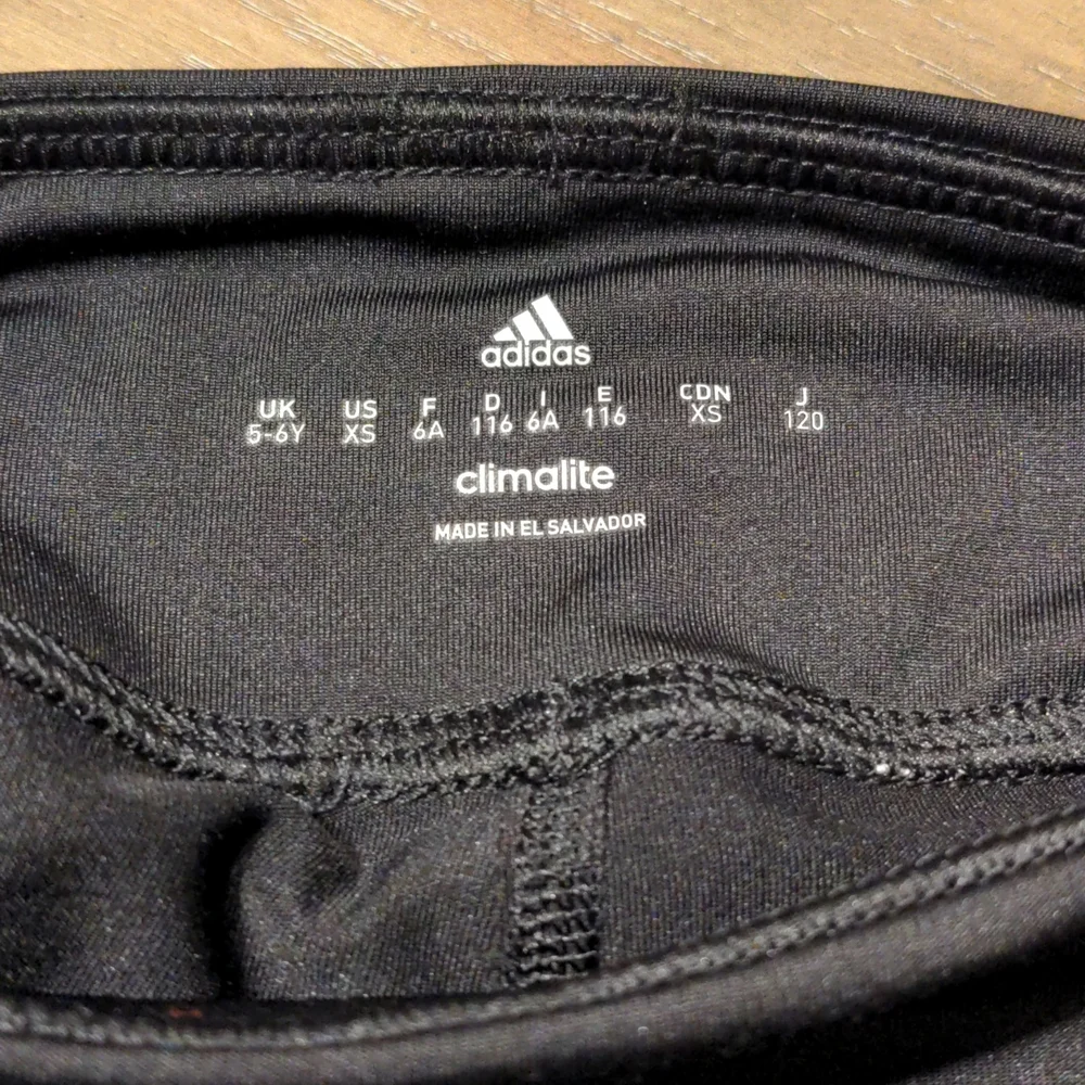 Adidas Black Sport Shorts- XS Youth